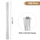 100pcs White Floral Wire Stems Bendable 0 55mm 24 Gauge Florist Wire For Flower