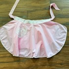Vintage Reversible Half Apron Pink 1950s  Handmade Cottagecore