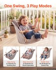 Vevor Baby Swing Canvas Hammock Swing 66 Lbs 3 Modes With 5-point Harness Gray