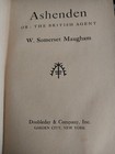 Vintage Ashenden Or The British Agent w  Somerset Maugham 1941 doubleday