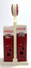 Vtg  93 Coca Cola Gas Pump Salt   Pepper Shakers Distinctive Design Element Read