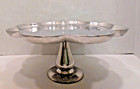 Vintage Pewter Cake Stand 13    Round W scallop Edges