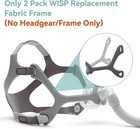 2 Pack Cpap Headgear For Wisp Nasal Mask Replacement For Respironics Gray Color