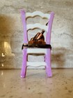 Vintage Limoges France Porcelain     cat On White Chair    Trinket Box 