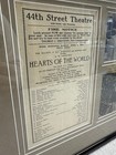 Vintage Hearts Of The World 44th Street Theatre Framed Program Lillian Gish
