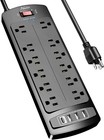 Power Strip  Surge Protector With 12 Outlets And 4 Usb Ports  6 Feet Extensio   