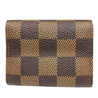 Auth Louis Vuitton Cufflinks Case Damier Ebene Cufflinks Ri2058 Made In France