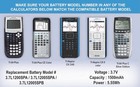 Texas Instrumental Battery For Ti   nspire  cx I ii   cas    ti   84 Model 3 7v 1200mah