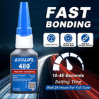 480 Black Super Glue  Quick-bondig Adhesive Leather Rubber Wood Metal Strong Liq