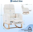 Nursery Rocking Chair 300lbs Glider Chair W  Solid Wood Legs