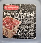 Vtg 1987 Rubbermaid Square 3 4 Bushel Laundry Basket 2972 Slate Blue Made In Usa