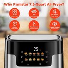 10-in-1 Digital Led Touch Screen Air Fryer 7 5qt Oilless Cooker With 10 Preset