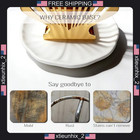 Ceramic And Metal Napkin Holder With Gold Shell Design For Table