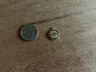 State Fair Souvenir Charm Fob Vintage Brass Tone With White Enamel Small Size
