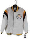 Pittsburgh Steelers Starter Jacket Men   s Xl White Nfl Button Embroidered Nwt
