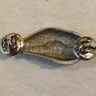 Pewter Manatee Mother   Baby Brooch Lapel Pin Marked S l d  Pewter 