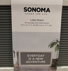 Sonoma Goods    14x7    Light Gray Letter Board Sign White Letters   Numbers 203pc
