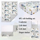  4 Piece Crib Bedding Set For Boy Baby Nursery Crib Bedding Set Crib Mountain