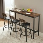 4-piece Dining Table Set Bar Table Set For Kitchen  Dining Room  Living Room  