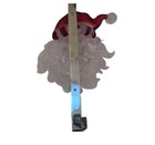 Christmas Wreath Hanger Over The Door  14  Long Santa Holiday White Metal Decor