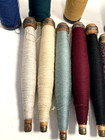 Spools Wood Bobbins Thread Wrapped Wooden 6 5 -8 75  Quills Industrial Lot-14 