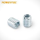 Powertec 3 8 -16 Threaded Inserts Zinc Plated 18mm Length For Wood Furniture