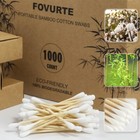 Bamboo Cotton Swabs 1000 Count Natural Double Tipped Wooden Ear Sticks