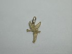 Disney 10k Yellow Gold Tinker Bell Charm Pendant Fairy Wings Tinkerbell