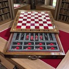 Crusaders Chess Set Hand Painted Knights Wood Board With Storage      Xmas Gifts