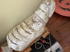 Vintage Folk Art Wooden Sheep Pull Toy Wood Base With Movable Wheels