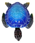 Nautical Ocean Blue Giant Sea Turtle Swimming Bobblehead Figurine Tortoise