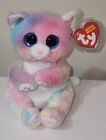 Ty Beanie Baby Bellies Jenni Tie Dyed Kitty Cat 6  New Plush Stuffed Animal Toy