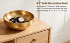 8 1  Gold Decorative Bowl  Stainless Steel Key Bowl With Double-layer Design 