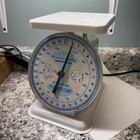 Vintage American Family Nursery Scale 30lb White Metal Farmhouse Baby With Tag