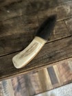 Obsidian flint Handmade Knife  Vintage    Antler Handle 