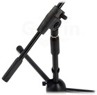 Low Profile Microphone Stand   Short Tripod Mic Stand Mount With Boom Arm   Clip