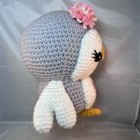 Handmade Crocheted Gray Owl 9  Plush Toy Chunky Knit Whimsical Forest Birds