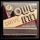 Full Book Vintage Feature Matchbook Owl Drive Inn Bbq Cheyenne Wy