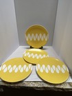 Dansk    the Burbs Collection    Melamine Dinner Plates In Yellow Lotus Pattern