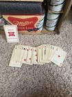 Miller Beer Playing Cards Old 1950s W Box Girl In Moon