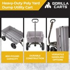 Gorilla Carts 800 Pound Capacity Heavy Duty Poly Yard Dump Utility Cart  Gray