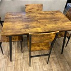 New 7-piece Expandable Dining Table Set     63  Retro Modern Table With 6 Chairs