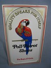 Vintage Nos  Plastic   Cardboard Poll-parrot Shoes Sign 14  Tall X 8 1 4  W 