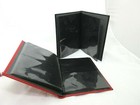 Graphic Image Photo Album Leather Cover 7x9 Flat Bound 64 Clear Pockets Black