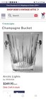 9   Champagne Bucket-mikasa Arctic Lights-discontinued-hand Blown In Yugoslavia