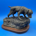 Genuine Bronze Weimaraner Or German Shorthair Pointer Dog Figurine  Signed