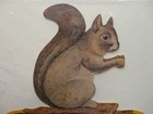 Vintage Squirrel Brand Salted Peanut Sign  Tom s   Lance Jar Store Display 12x11