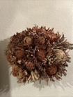 Vintage Large Wood Wicker Basket With Dried Flowers Willow Basket
