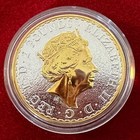 1 Troy Oz  999 Silver 2016 Britannia Coin W  24k Selective Gilding By Sfs