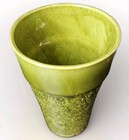 Vintage Jenkins Ceramics Flower Pot Green Textured Planter 9 Inch